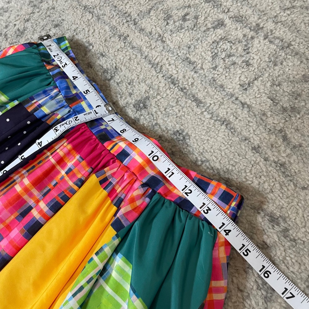 Maeve Colorblock Patchwork Maxi Skirt - Blue, Yellow, Green, Pink, Red - Picture 7 of 8
